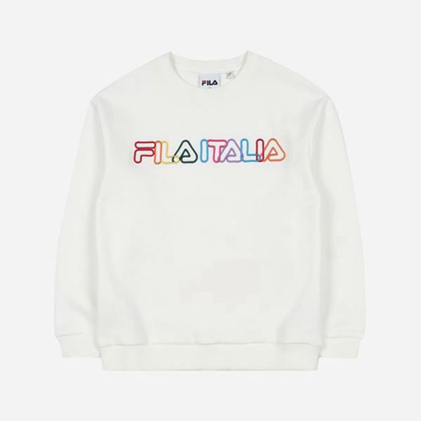 Moletons Fila Menina Branco - Fila Rainbow L/S Portugal Online,WTCX-43796